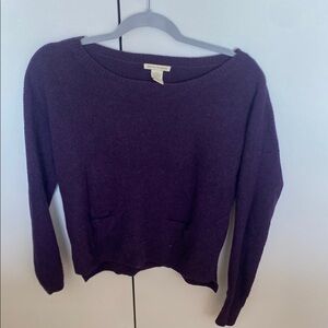 Purple Crew Neck Sweater with Classic Design